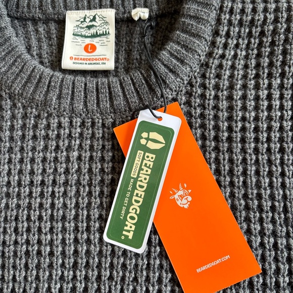 Charcoal Crewneck Sweater by bearded goat - Picture 2 of 6